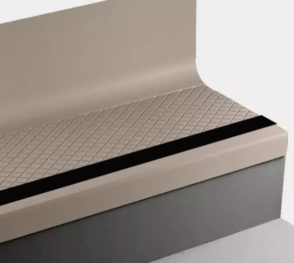 Wicker Diamond Rubber Stair Tread with Riser