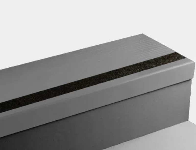 Pewter Bamboo Rubber Stair Tread Trim