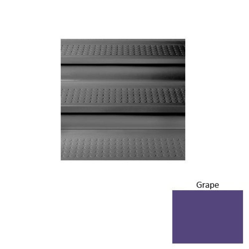 Solid 96 Grape Vantage With Riser Rubber (Sq) Stair Tread With Dupont Kevlar - Textured