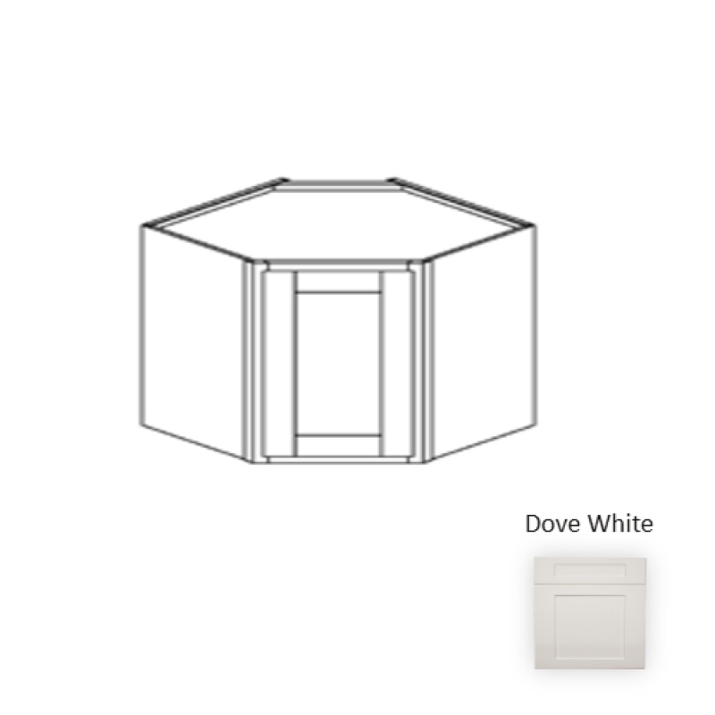 Framed Shaker Classic Dove White Natural Clear Coat Wood Kitchen Wall Cabinet - 27" X 42" X 15" - Natural Clear Coat
