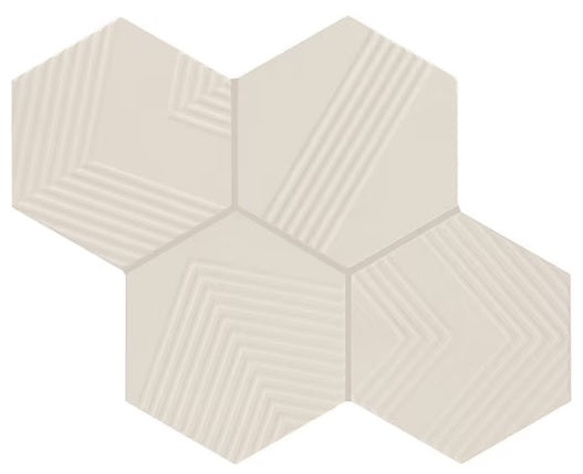Rhyme And Reason Canvas Ripple Mix Ceramic Tile - Matte