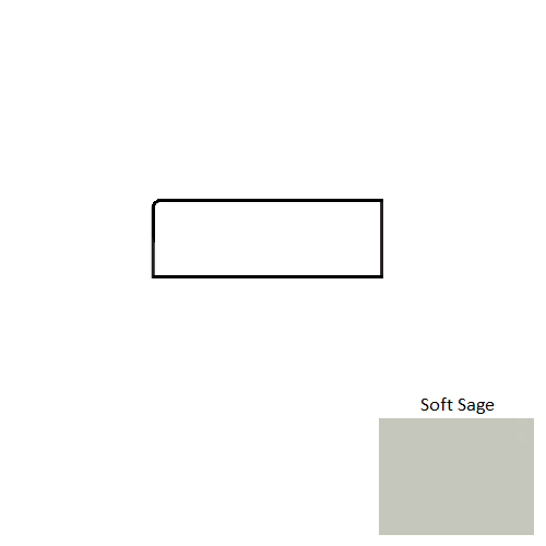 Soho Soft Sage Ceramic Wall Trim - 2" X 8" Bullnose