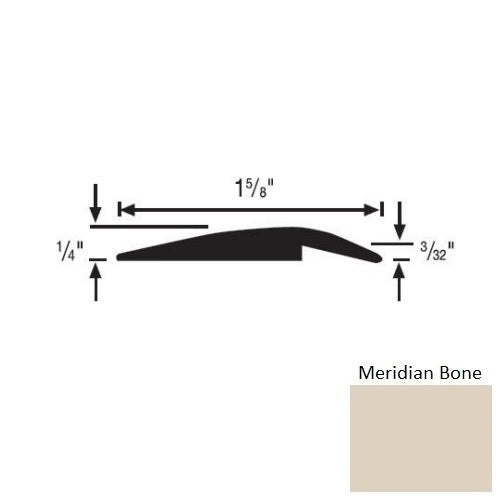 Flextones Meridian Bone Vinyl 156 Underslung Reducer - 1 5/8" X 35 Ft Coils - Thermoplastic