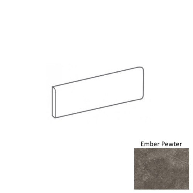 Cairvena Ember Pewter Porcelain Bullnose Trim