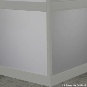 Johnsonite Vaporize Rubber Moulding / Trim 4" X 8 Ft (96") X 3/8" Millwork Rampart Chair Rail - Millwork Rampart Chair Rail