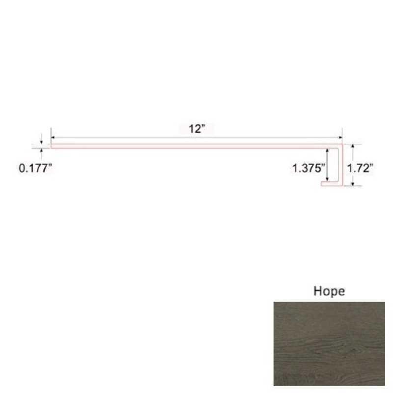 GemCore Diamond Hope 47" Square Stair Tread
