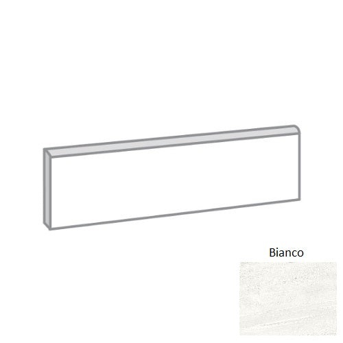 Technique Bianco Porcelain Floor & Wall Trim 3" x 12" Bullnose Matte