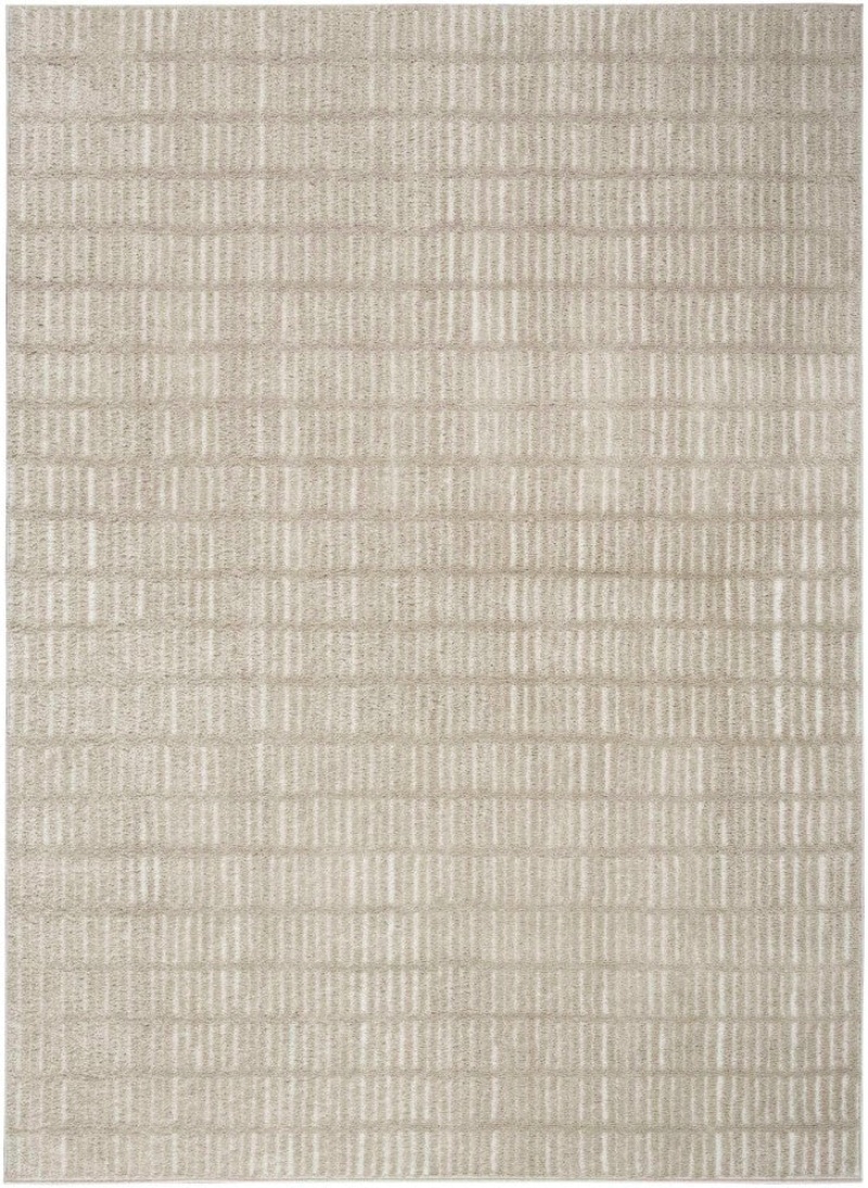 Modern Comfort Grey Ivory Mnc03 Polyester Contemporary Area Rug - 7 Ft X 9 Ft - Grey Ivory