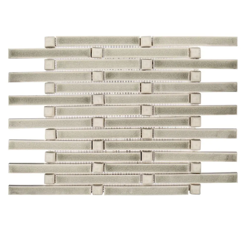 Atlas Spanish Moss Ceramic Mosaic - Linear - Gloss Crackle