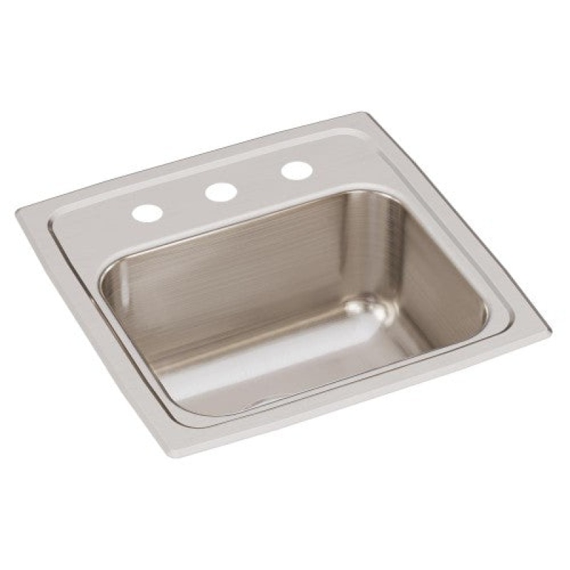 Blr15163 Celebrity Stainless Steel Drop In Single Bowl Bar Sink - 15" X 15" X 7 1/8" With 3 Holes - Stainless Steel