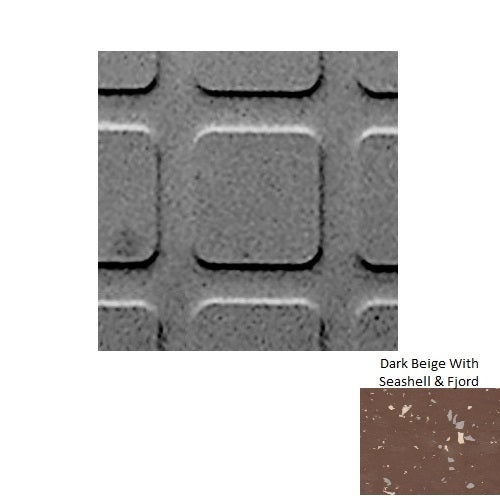 Dark Beige Rubber Square Tile - Textured 18" x 18"