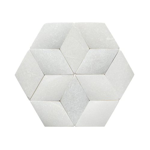 Profile Crystal White Marble Mosaic - Paragon Hexagon - Honed
