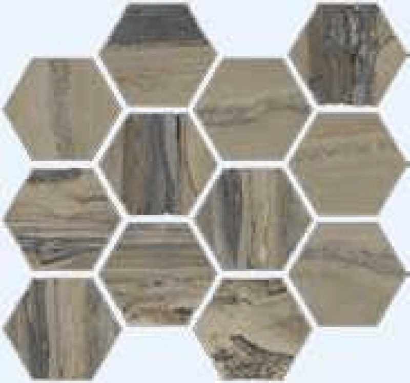 Exotic Stone Tundra Porcelain Mosaic - Hexagon