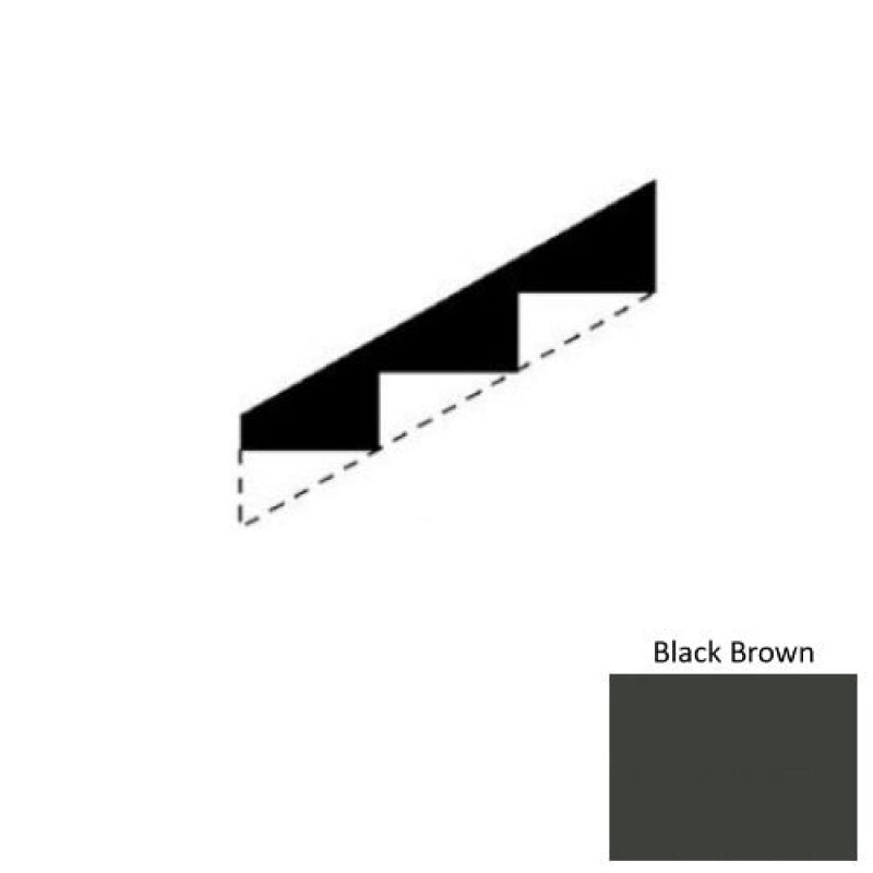 Solid Black Brown Rubber Stringers - Smooth