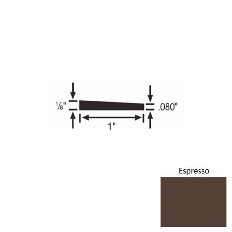 Solid 59 Espresso Rubber Reducer Strip