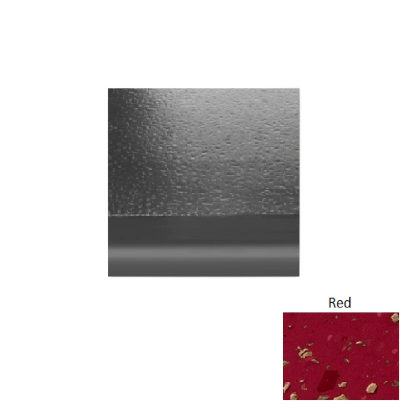 Renew 95 Red With Riser Rubber (Sq) Stair Tread - Hammered