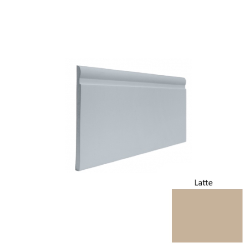 Contours #85 Fashion Latte Rubber Profiled Wall Base - Satin