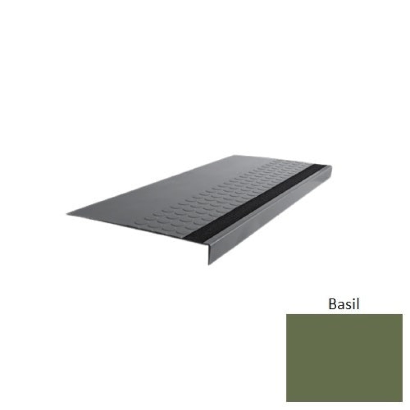 Flextones Basil Type 776E Distinct Designs Rubber - 15" X 72" Stair Tread - Rgt Radial Ii Raised Disc Design
