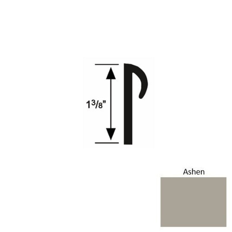 Solid 28 Ashen Rubber Carpet Cove Cap Round