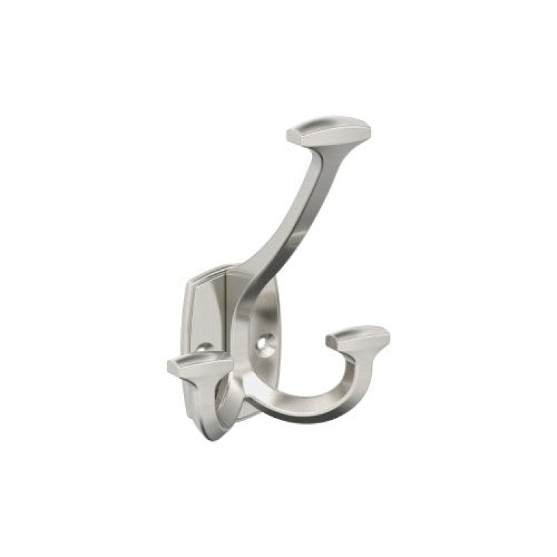 Vicinity Zinc Triple Prong Decorative Hook - Satin Nickel - 4 9/16" (116 Mm) Length