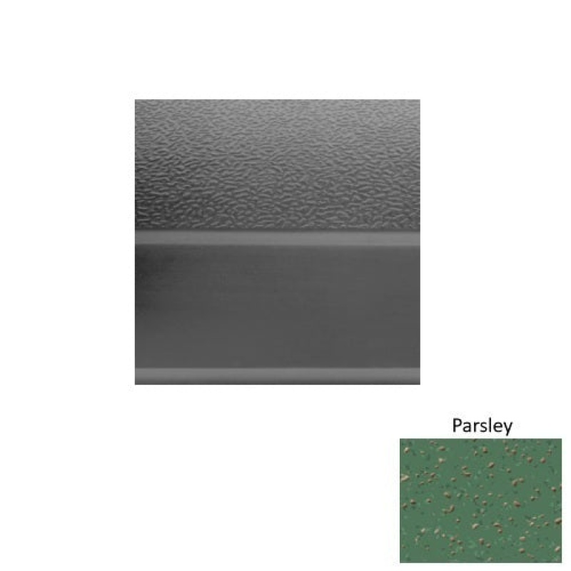 Renew 93 Parsley Rubber (Sq) With Galley Red Abrasive Strip Stair Tread With Dupont Kevlar - Textured