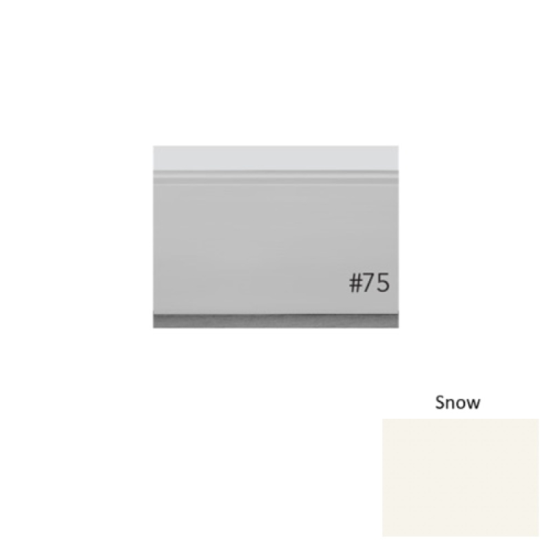 Pinnacle Plus #75 Level Snow Rubber Wall Base - 3" X 8 Ft