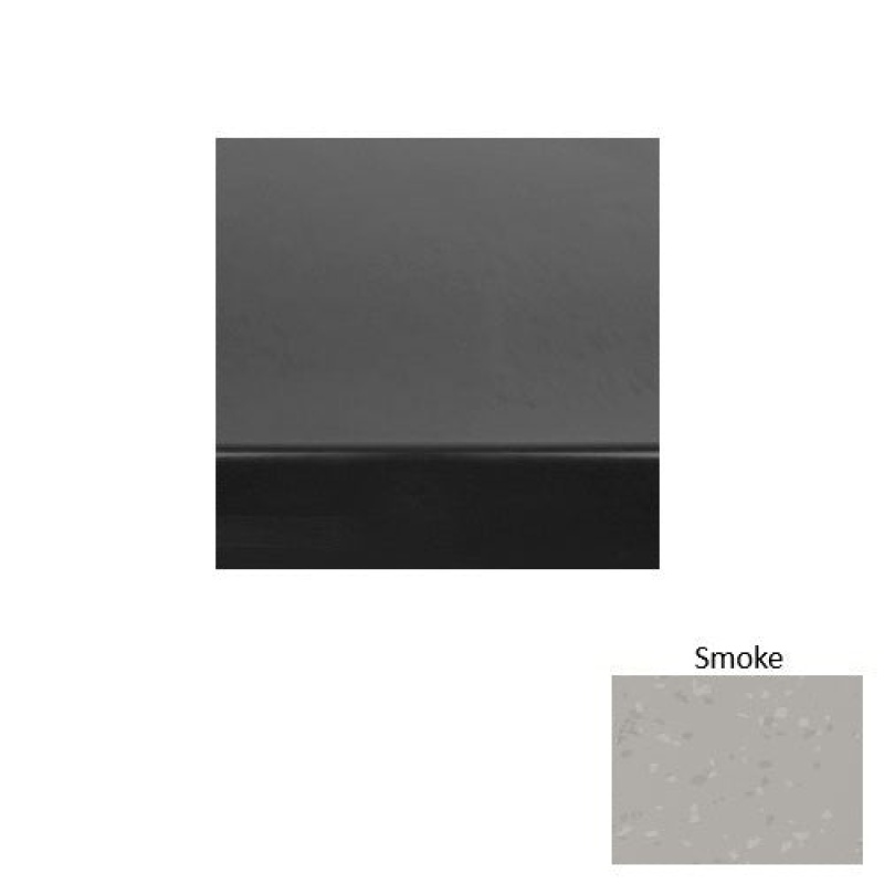 Symmetry 61 Smoke Heavy Duty Rubber (Rd) Stair Tread With Dupont Kevlar - Smooth