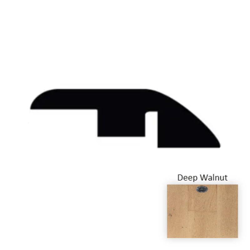 Italia Classics Rivoli Deep Walnut Hardwood Moulding / Trim - 94.49" Reducer - Wire Brushed