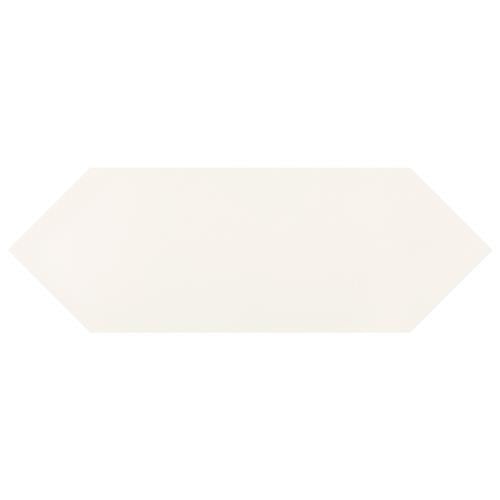 Kite White Porcelain Tile - Satin - 4" X 11 3/4" Hexagon