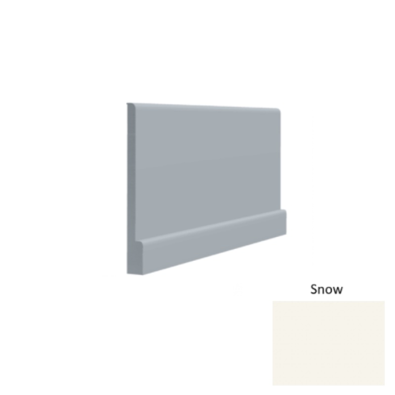 Contours #05 Simplicity Bold Snow Rubber Profiled Wall Base - Satin - 4 1/2" X 8 Ft