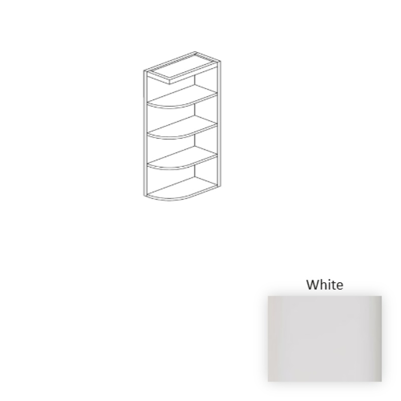 Gray Wood Kitchen Wall End Shelf