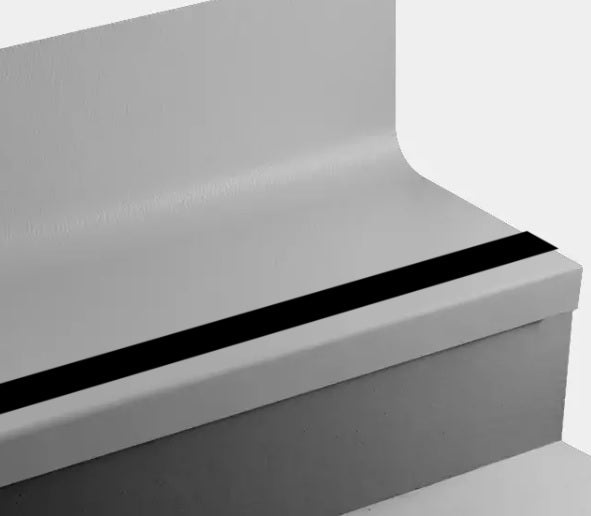 Shark Fin Hammered Rubber Stair Tread with Riser
