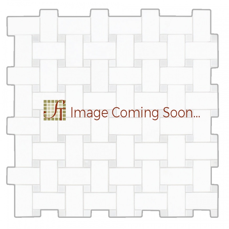 Botticino Marble Mosaic - 1" X 2" Basket Weave - Polished
