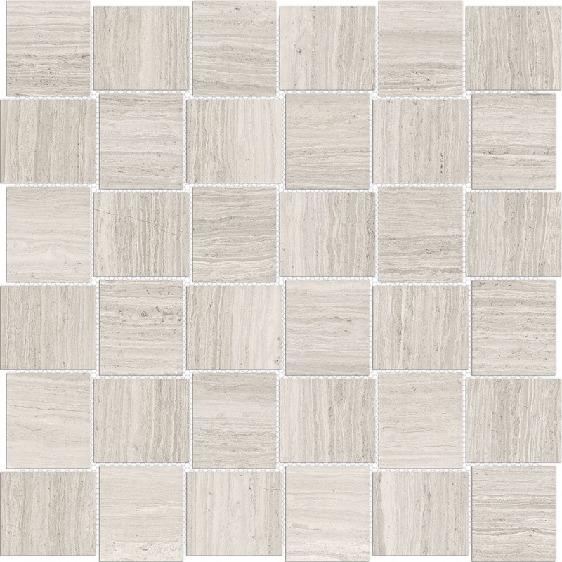 Mayfair Strada Ash Porcelain Mosaic - 2" X 2" Basket Weave