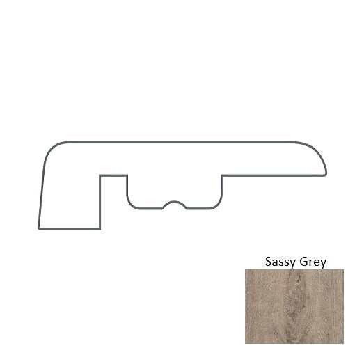 Uptown Chic Sassy Grey Luxury Vinyl End Cap Trim