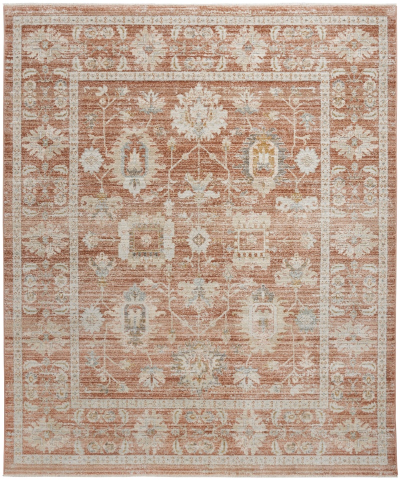 Terracotta Vintage Polypropylene Area Rug