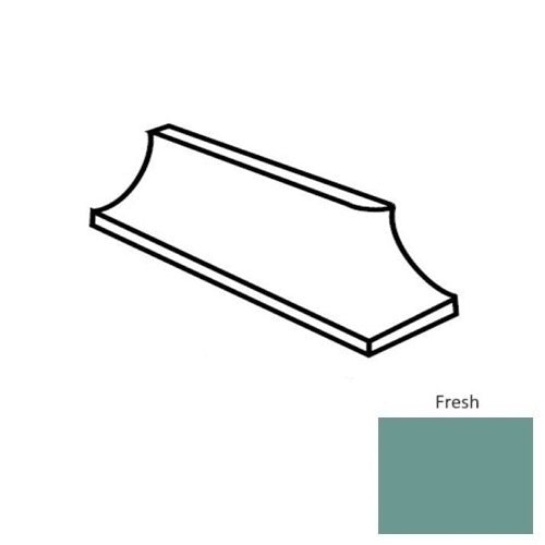 Unglazed Mosaics Fresh Porcelain Floor & Wall Trim 1" x 2" Cove Base Outcorner Left Matte