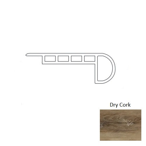 Adura Apex (Apx) Napa Dry Cork Luxury Vinyl Moulding / Trim - 94" Overlap Stair Nose - Embossed