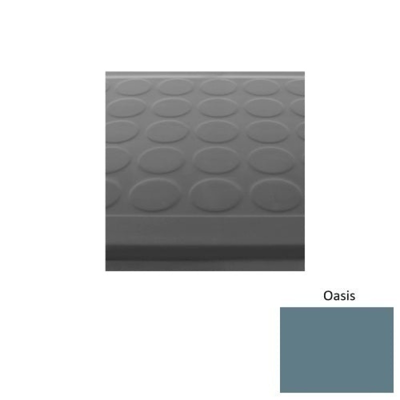Solid 92 Oasis Low Profile Raised Circular Rubber (Sq) With Galley Red Abrasive Strip Stair Tread With Dupont Kevlar - Textured