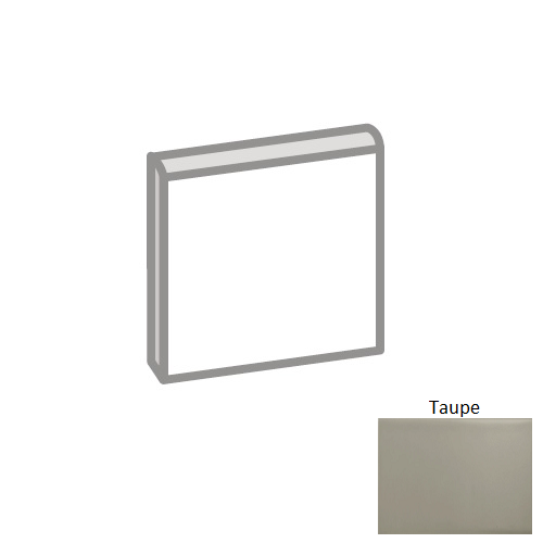 Catch Taupe Ceramic Wall Trim - 2" X 2" Bullnose Corner