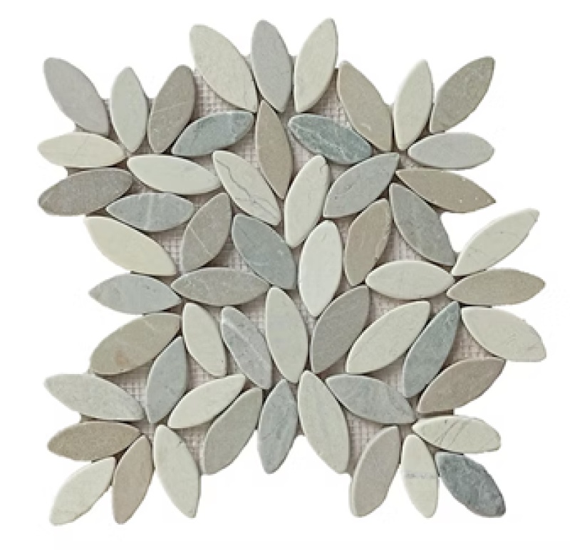 Floresta Interlocking Pebble Mosaic - 12" X 12" - Honed
