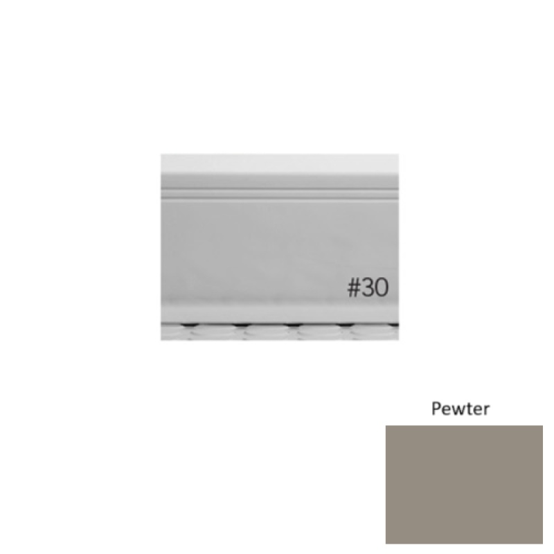 Pinnacle Plus #30 Sketch Pewter Rubber Coil Wall Base - 4" X 120 Ft