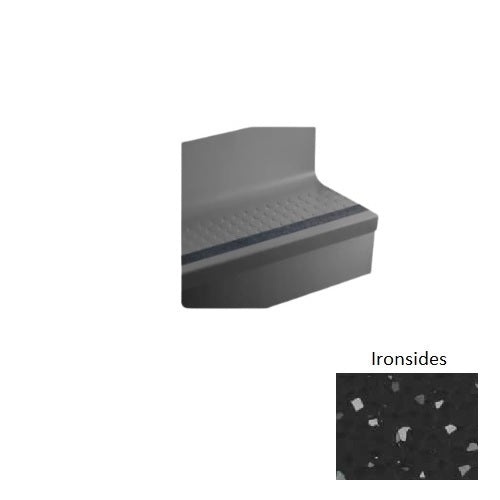 Raised Round Rubber Stair Tread with Riser
