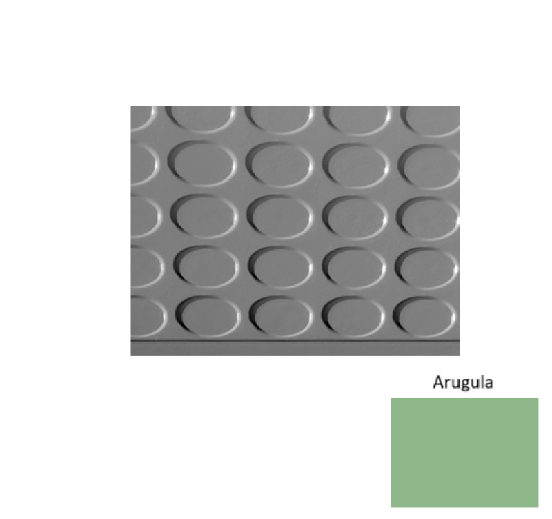 Solid 97 Arugula Vantage Raised Circular 15 Inch Depth Rubber (Sq) Stair Tread - Textured