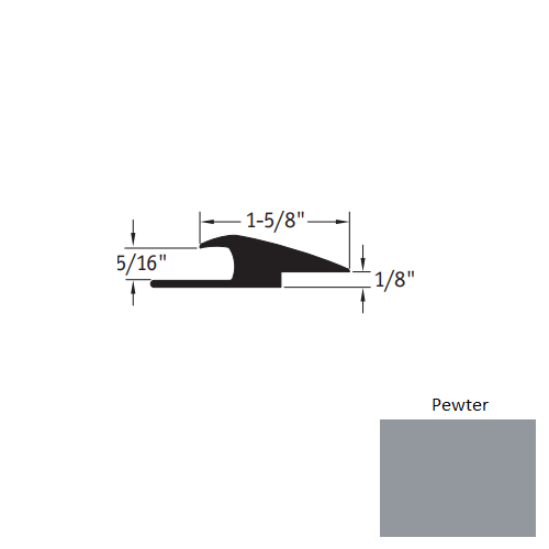 Johnsonite Pewter Vinyl Moulding / Trim