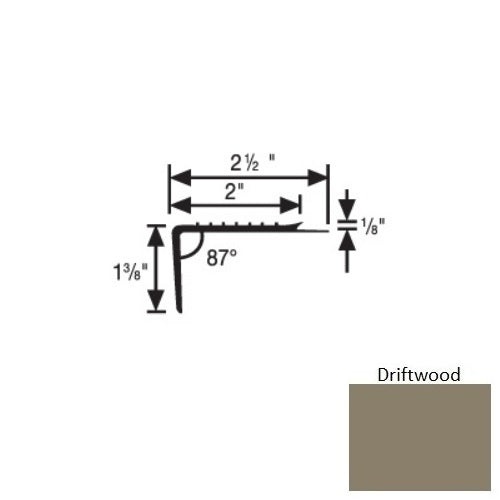 Flextones Driftwood Vinyl Square Stair Nosing