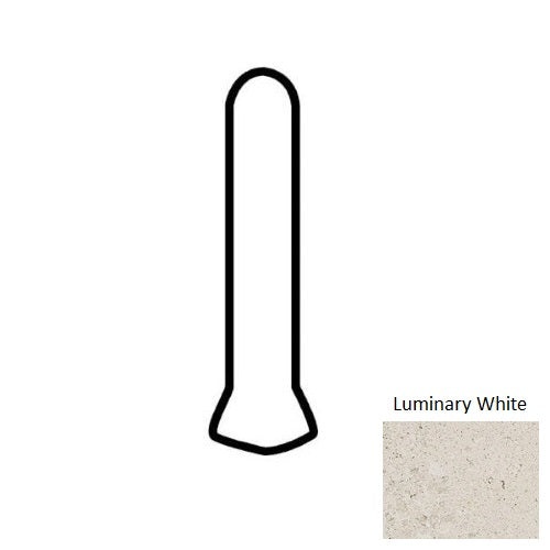 Dignitary Luminary White Porcelain Cove Base Outcorner