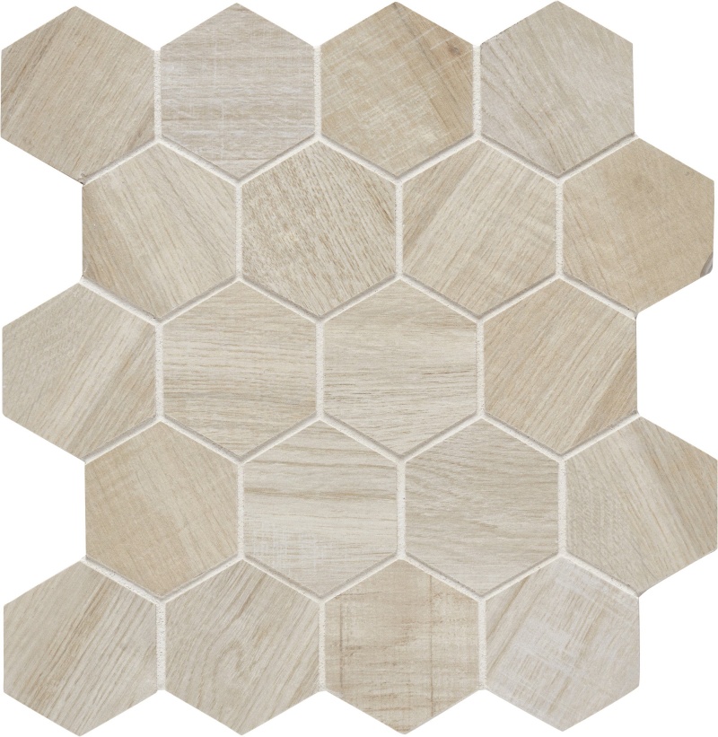 Aequa Nix Porcelain Mosaic - 2 1/2" X 2 1/2" Hexagon - Matte