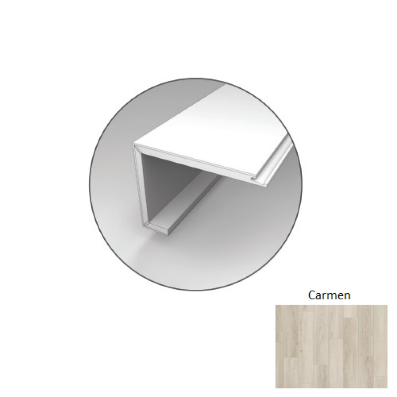 Emerald Waters Carmen Luxury Vinyl Moulding / Trim - 44" Vinyl Stair Cap - Matte