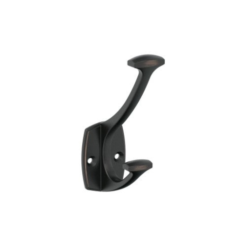 Vicinity Zinc Double Prong Decorative Hook - Oil Rubbed Bronze - 4 9/16" (116 Mm) Length